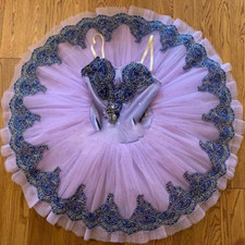 Purple Professional Ballet Tutu Pancake Ballerina Party Dance Costumes Dress