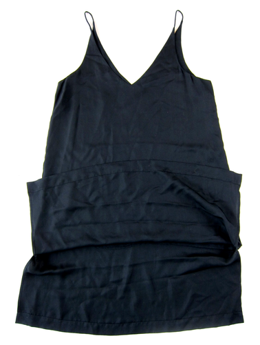 Abito donna GRANA 100% seta cinese classico nero foderato canotta slip taglia small - Foto 5 di 5