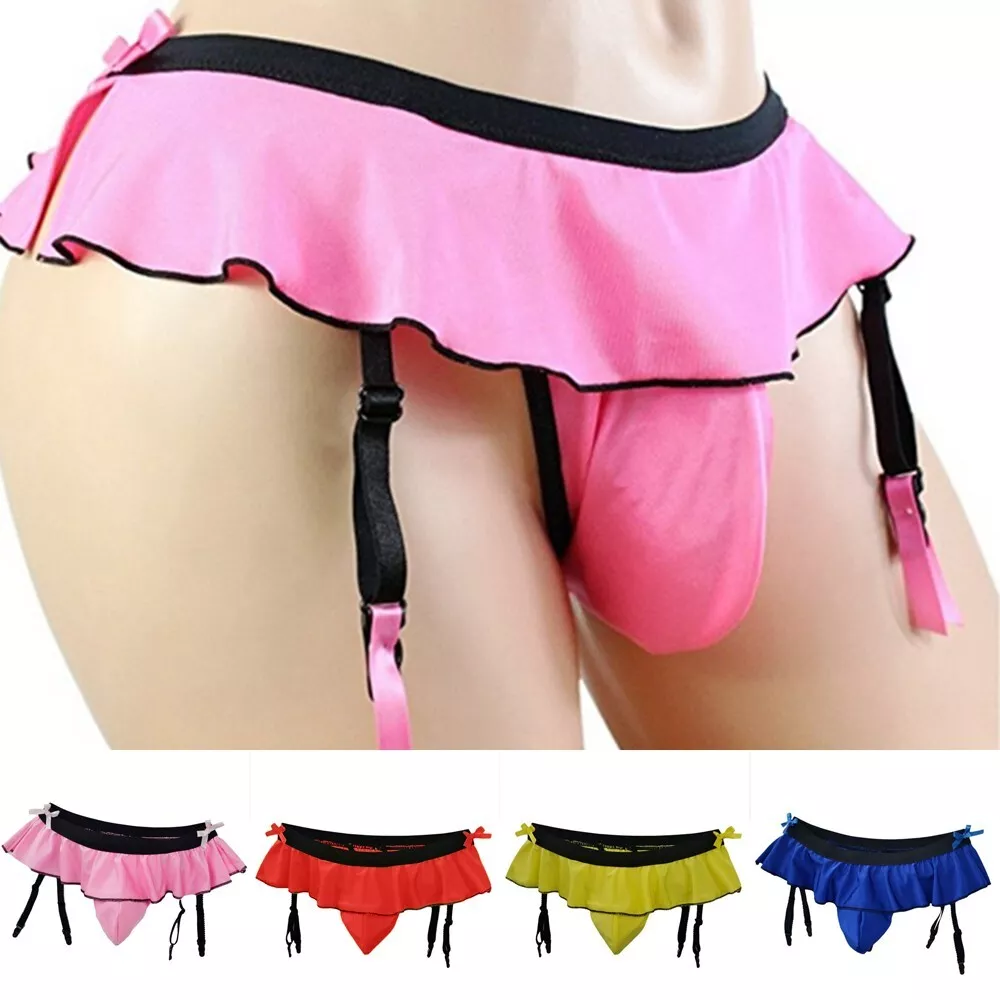 Men's Gay Sissy Pouch Panties Skirted Bikini Briefs Crossdress Girly  Underwear | eBay