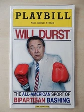August 2007 - New Wolrd Stages Theatre Playbill - Will Durst Bipartisan Bashing