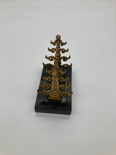 ZIERLICHER STIFTEHALTER IM ANTIKSTIL AUS BRONZE - HÄLT 8 STIFTE - BLUMEN- & ROLLENDESIGN - Bild 13 von 18