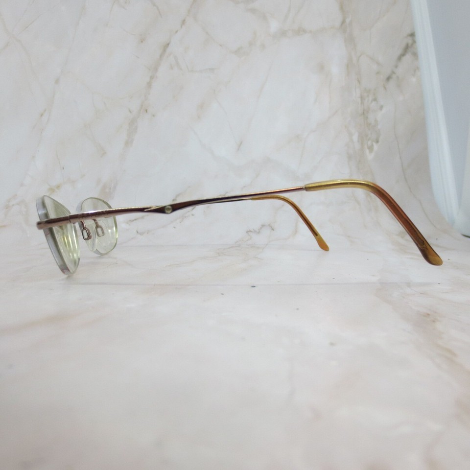 Revlon Warm Bronze Eyeglasses Frame RV512 Rose Gold Rimless Oval 49-16 ...