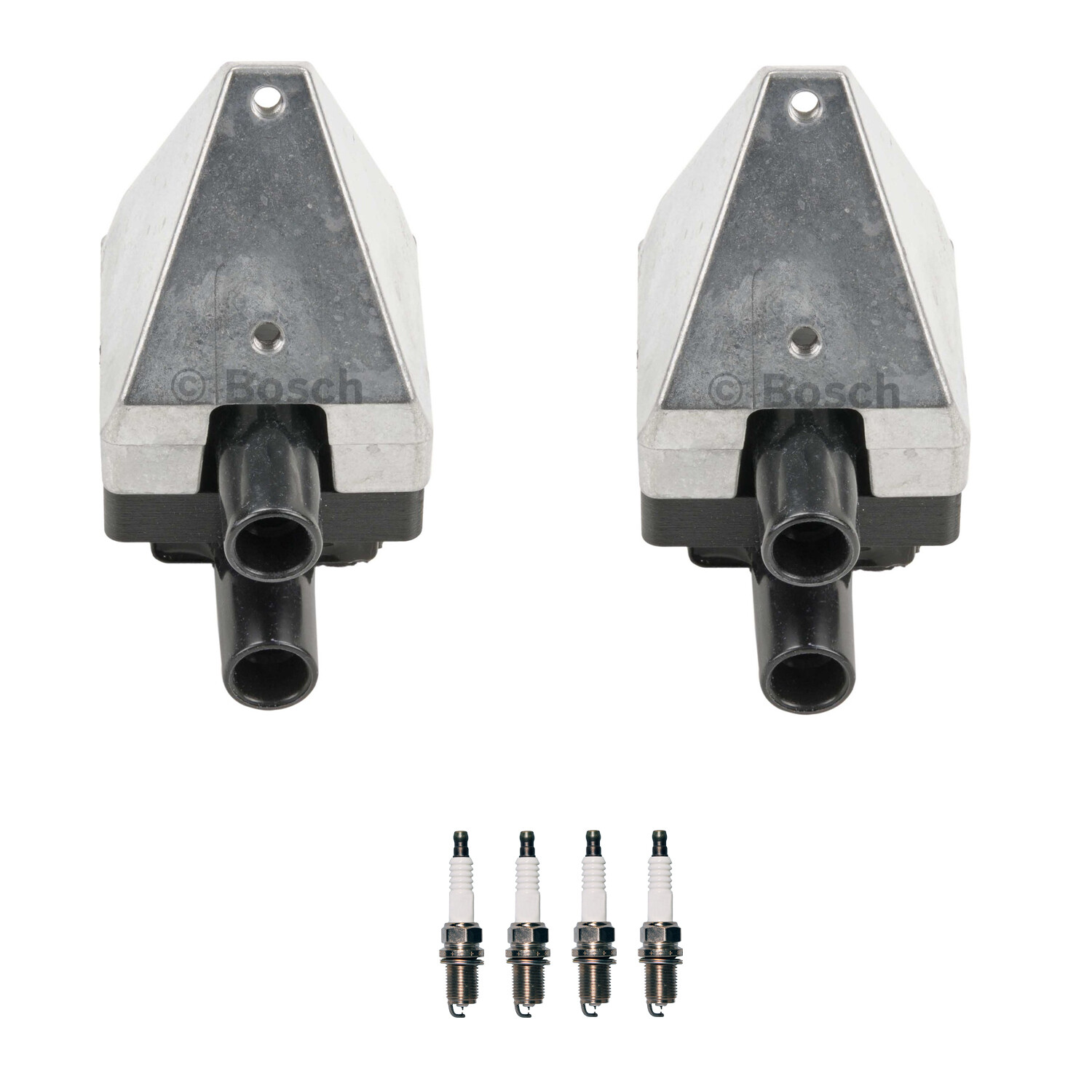 Bosch 2 Ignition Coil Denso 4 Iridium TT Spark Plug Kit For W202 C220 2.2 L4