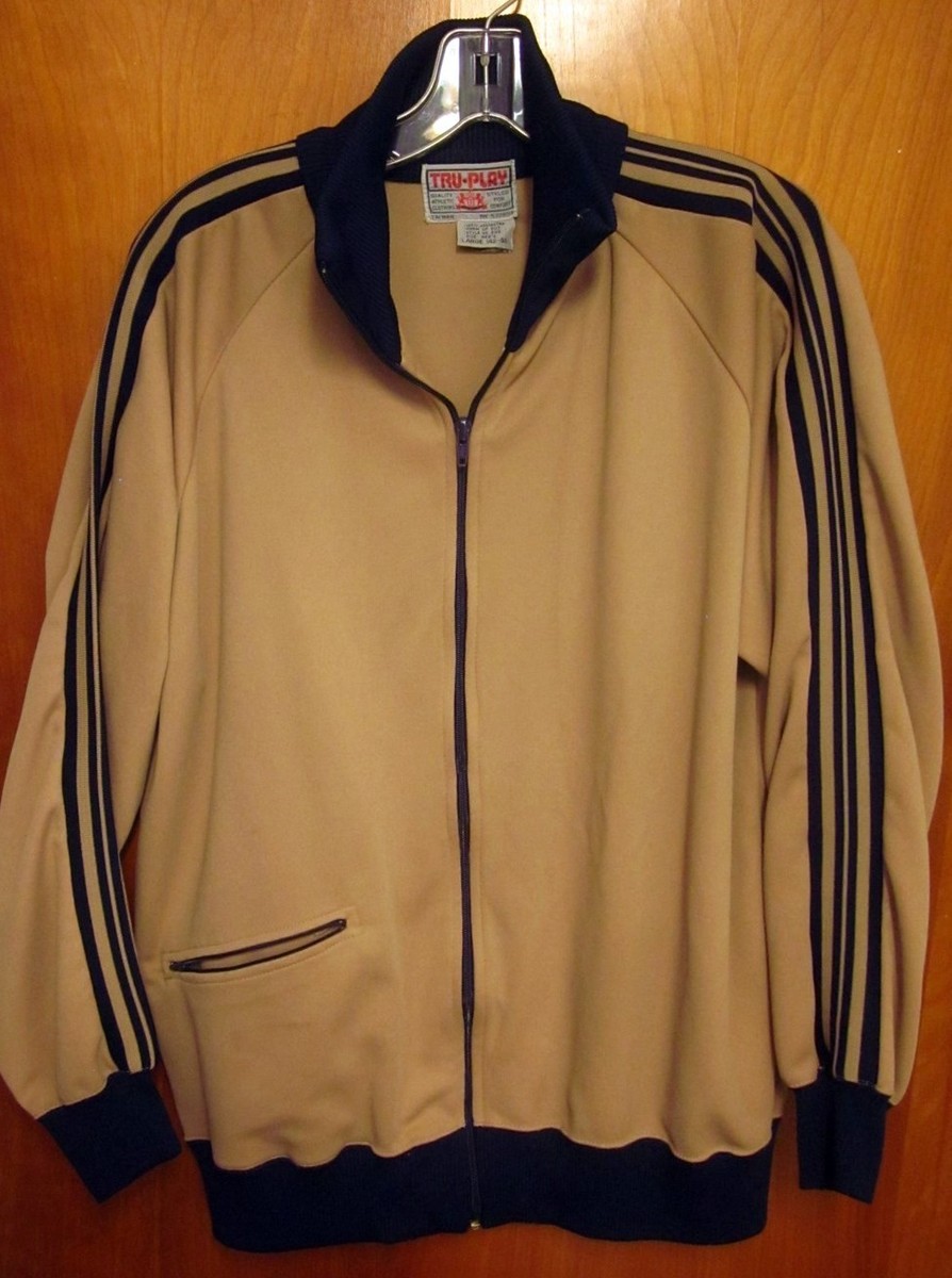 TRU-PLAY polyester track jacket 1980s kitschy vtg lrg hip TRU-PLAY polyester track jacket 1980s kitschy vtg lrg hip