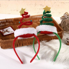 Christmas Springy Coil Hairband Creative Tree Headband Holiday Party Supplies