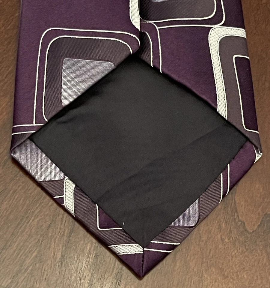 Corbata de cuello para hombre Arrow púrpura 100 % seda hecha en China Foto 2 de 4
