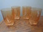 4 VTG Federal Park Avenue Iridescent 8 Oz Water Glasses/Tumblers