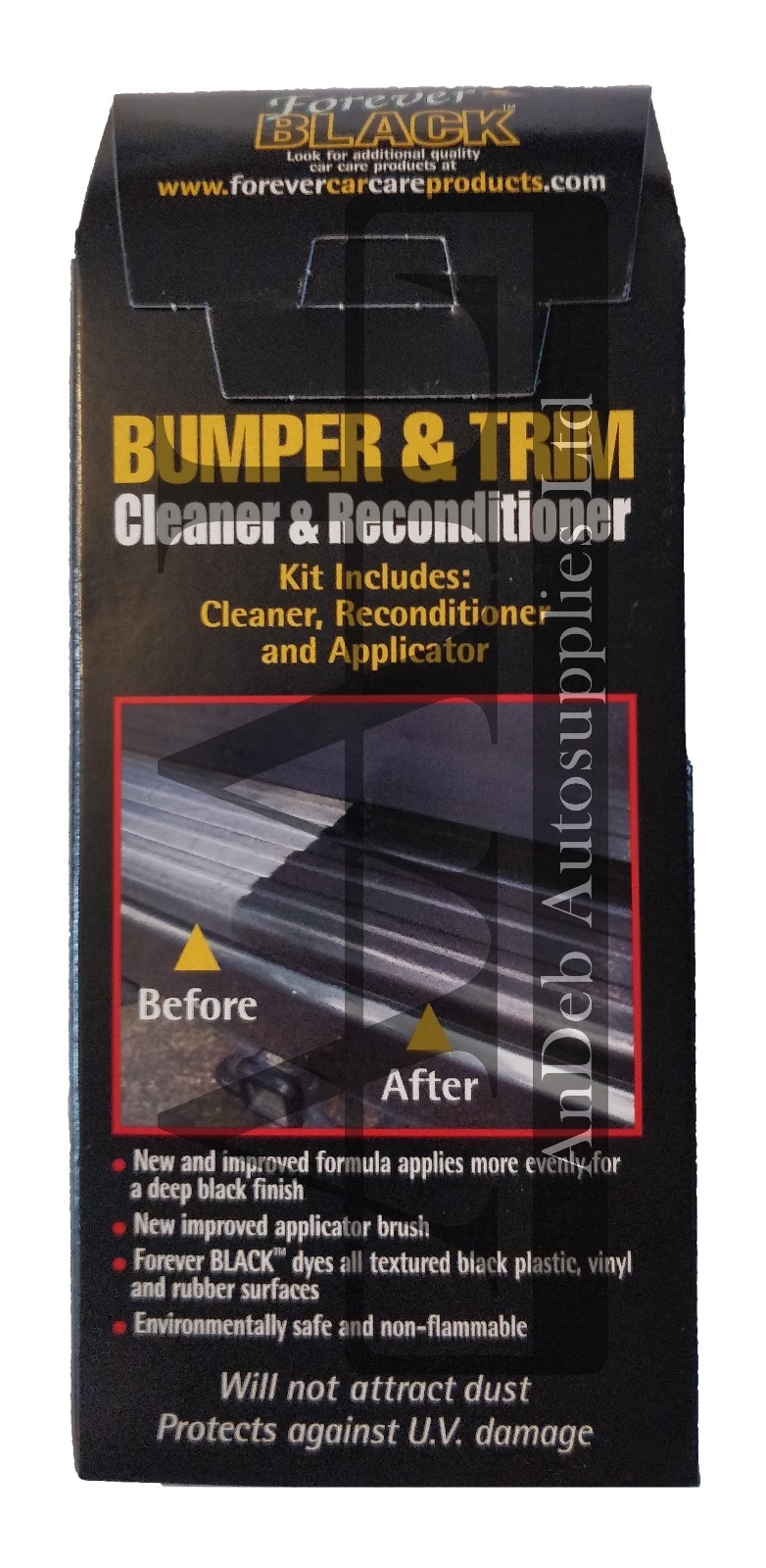 Forever Black Bumper & Trim Dye Kit Recondition & Recolour faded