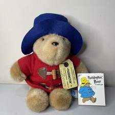 Paddington Bear 10" Eden Toys With Tags Red Coat Vintage