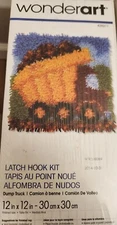 NEW Wonder Art  Latch Hook Kits, 12"x12"  Dump Truck 