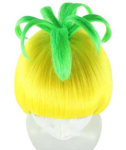 Women's Pineapple Fruit Lovely Halloween Cosplay Costume Yellow Bob Wigs HW-1771 - Picture 9 of 11
