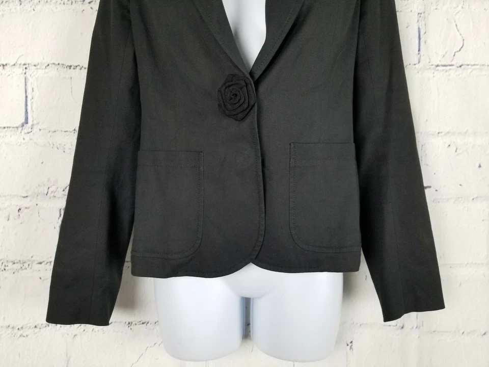 Marc Jacobs женщина Blazer куртка размер 0 черный розетка Snap спереди L/Slv с подкладкой - Изображение 4 из 4