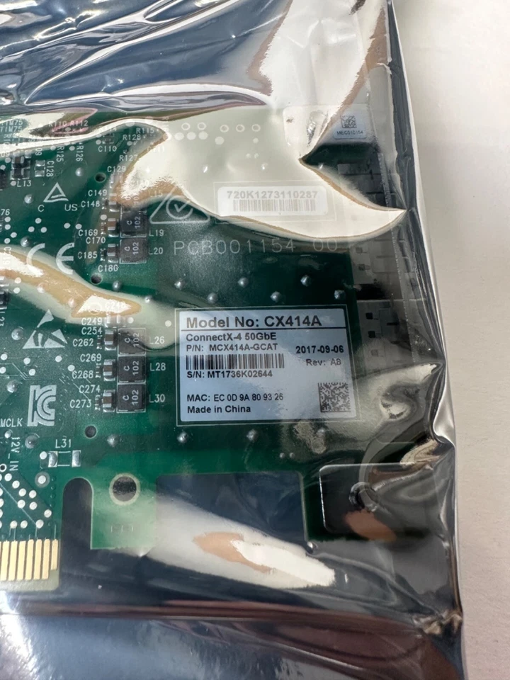 Mellanox MCX414A-GCAT CX414A Dual-Port ConnectX-4 50GbE PCIe Adapter - Image 4 of 4