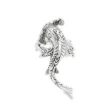 Sterling Silver Designer Hammerhead Shark Ring (Size 9) Adjustable