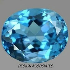 SWISS BLUE TOPAZ 7 x 4 MM OVAL CUT ALL NATURAL AAA F-509