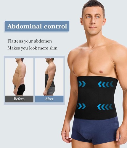 Entrenador de cintura para hombres Prendas moldeadoras Control de abdomen Modelador corporal Fajas para hombres EE. UU. - Imagen 4 de 16