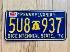1976 Pennsylvania Liberty Bell Bicentennial License Plate