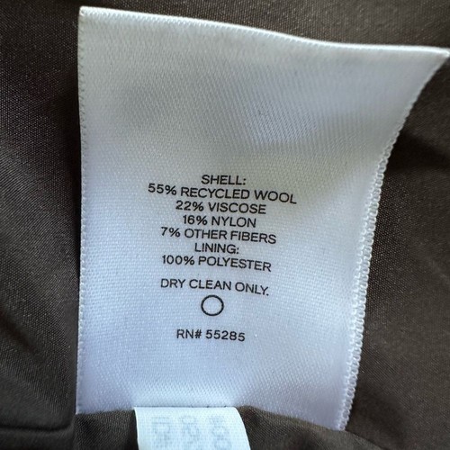 Mens Express Wool Varsity Bomber Jacket Brown Size Large - Picture 5 of 14