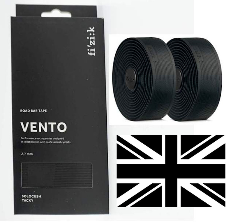 Fizik Vento Solocush Tacky Bar Tape - Black 2.7mm Thick Waterproof non-slip!!/