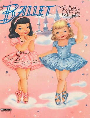 VINTAGE 1960s BALLET PAPER DOLL CUTE LASER REPRODUCTION~Org SIZE UNCUT NO.1SLER