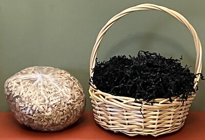 Basket & 2 Bags Crinkle Cut Paper Shred Filler (9 Oz) for Gift Wrapping + Bonus