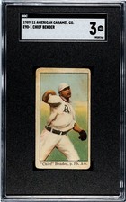 1909-11 American Caramel E90-1 Chief Bender SGC 3