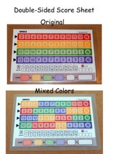 5 Qwixx Score Sheets - Original & Mixed Colors  Dry Erase Reusable Double Sided