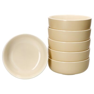 Ritzenhoff 6x Jasper Schale Ø14,5cm Vanille 360ml Steingut 6 Pers. Müslischüssel