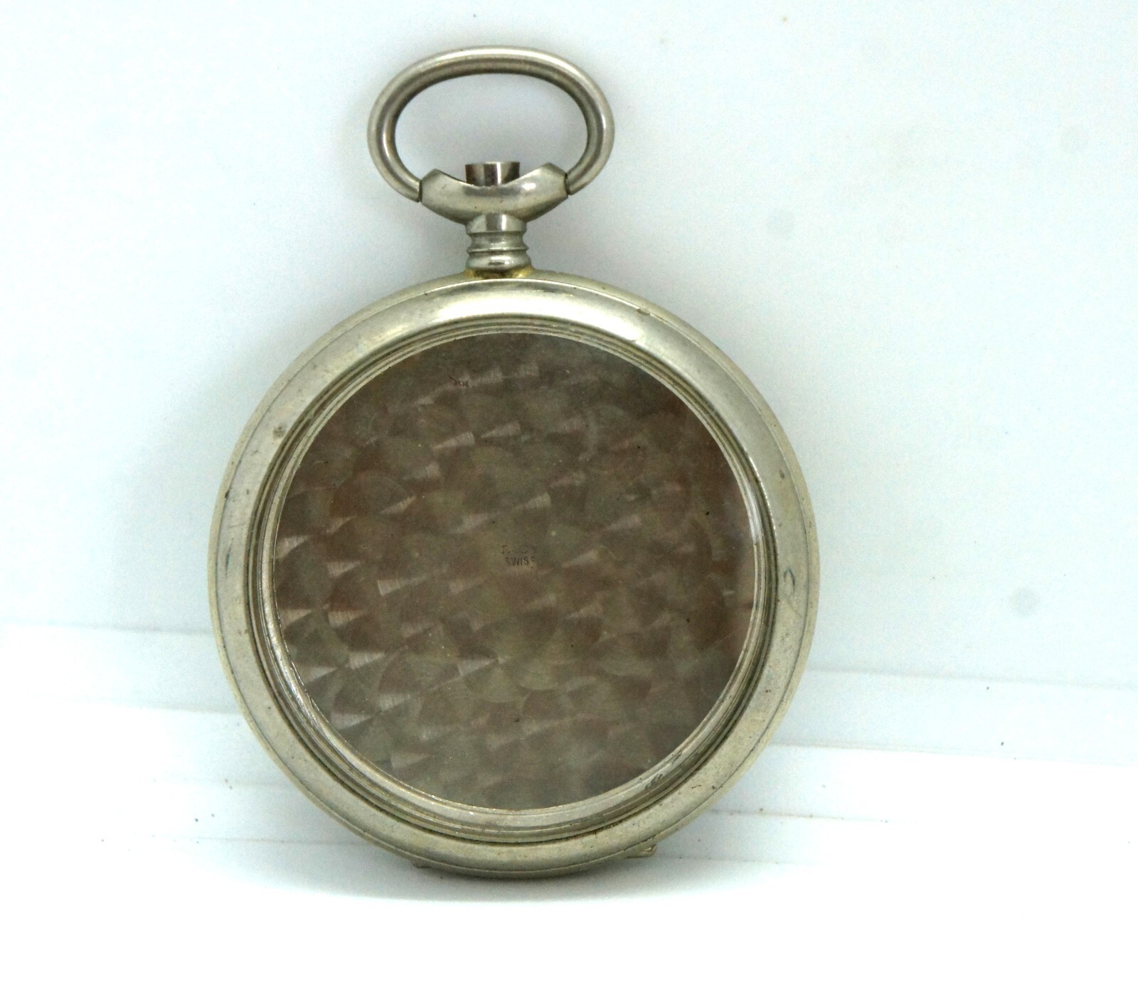 Vintage Swiss Open Face Pocket Watch Case 48.5mm with New Crystal