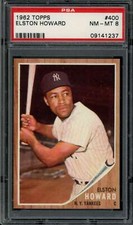 1962 Topps #400 Elston Howard PSA 8 Yankees  (1237)
