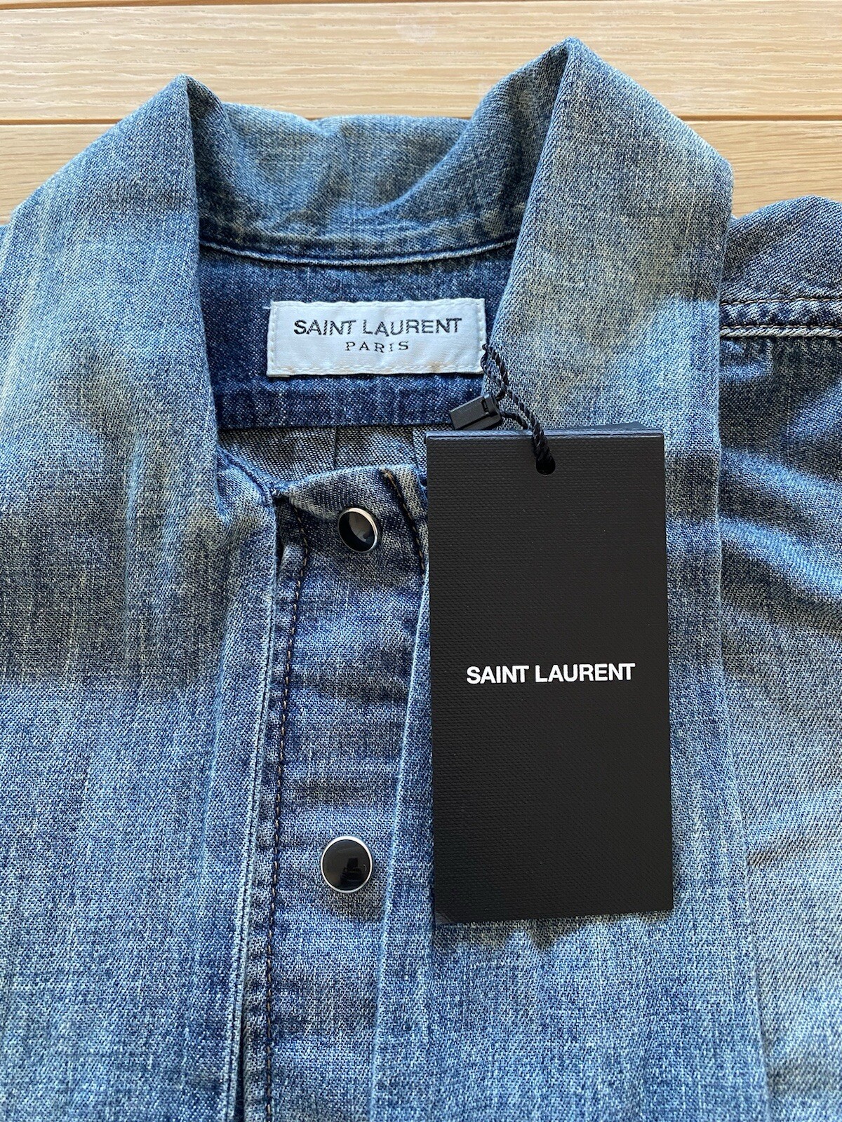 SAINT LAURENT Camicia Donna Jeans Taglia XS. Nuova.