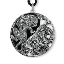 Original Thomas Sabo Anhänger Drache Tiger 925 silber schwarz Limited Edition