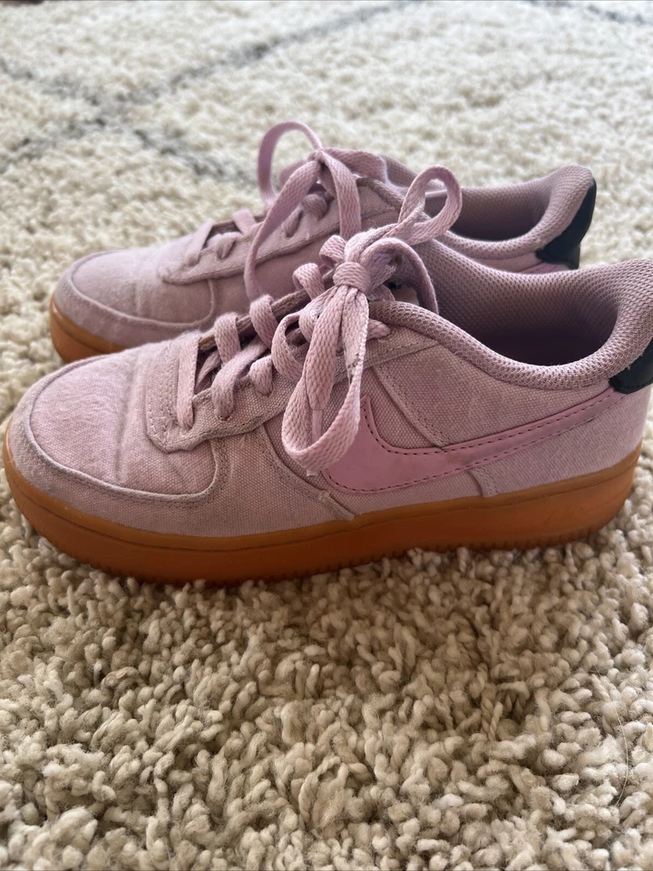 Nike Air Force 1 Lona Rosa Ártico Claro 3.5Y Foto 2 de 4