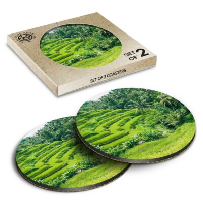 2 x Box Runde Untersetzer - Ubud Bali Indonesien Gärten #16834