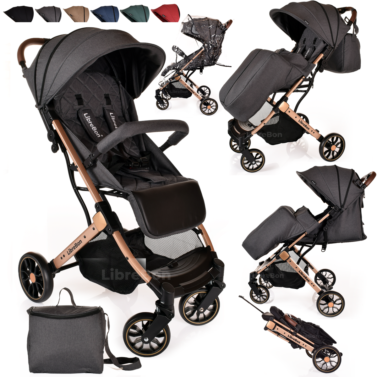 Baby Stroller Pram Lightweight Foldable Travel Buggy UK Easy To Carry
