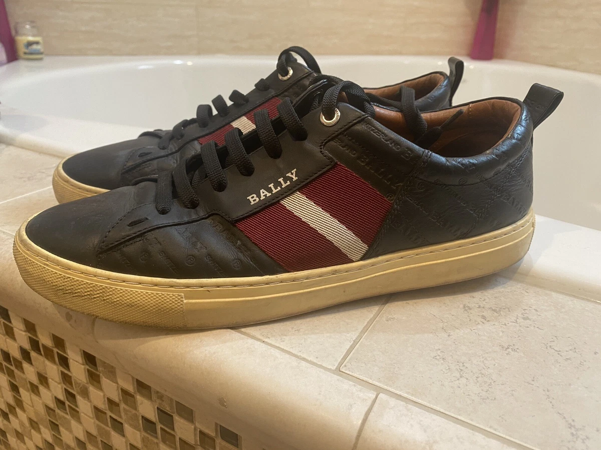 $700 BALLY Leather Low-Top Men Sneakers Shoes size 10D