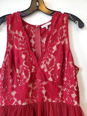 Charlotte Russe Lace Red Burgandy Dress Large | eBay Charlotte Russe Lace Red Burgandy Dress Large | eBay