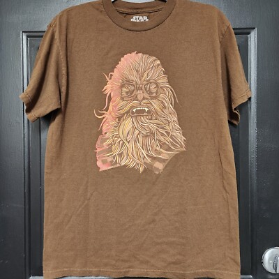 Chewbacca Goggles Star Wars Medium Brown Tee Shirt Chewie Wookiee Lucas Film 