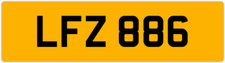 LFZ 886 L 3x3 DATELESS PRIVATE NUMBER PLATE LEE LOU LUKE LUCY LEO LISA LIAM LEN