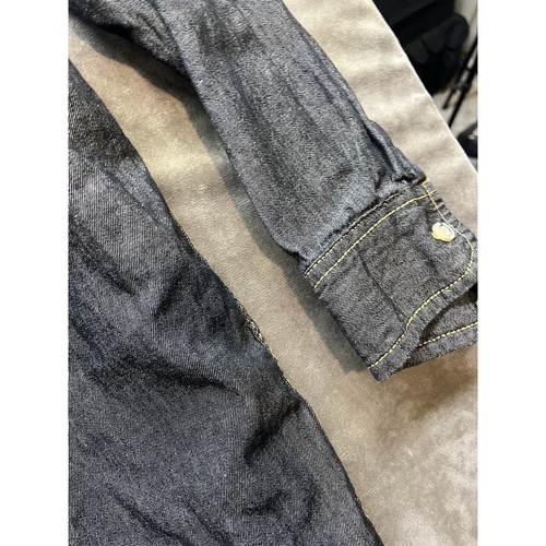 Camisa vaquera Boulder Creek Trading Company para hombre 5XL GRANDE negra manga larga bolsillo - Imagen 2 de 4