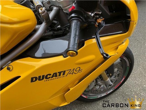 DUCATI 749 999 CARBON LUFTEINLASSABDECKUNGEN IN GLATT GLANZGEWEBE FASERPLATTEN - Bild 4 von 5