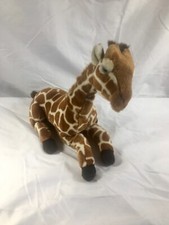 FAO SCHWARZ 14 Giraffe Plush Stuffed Animal Sitting Toy Realistic