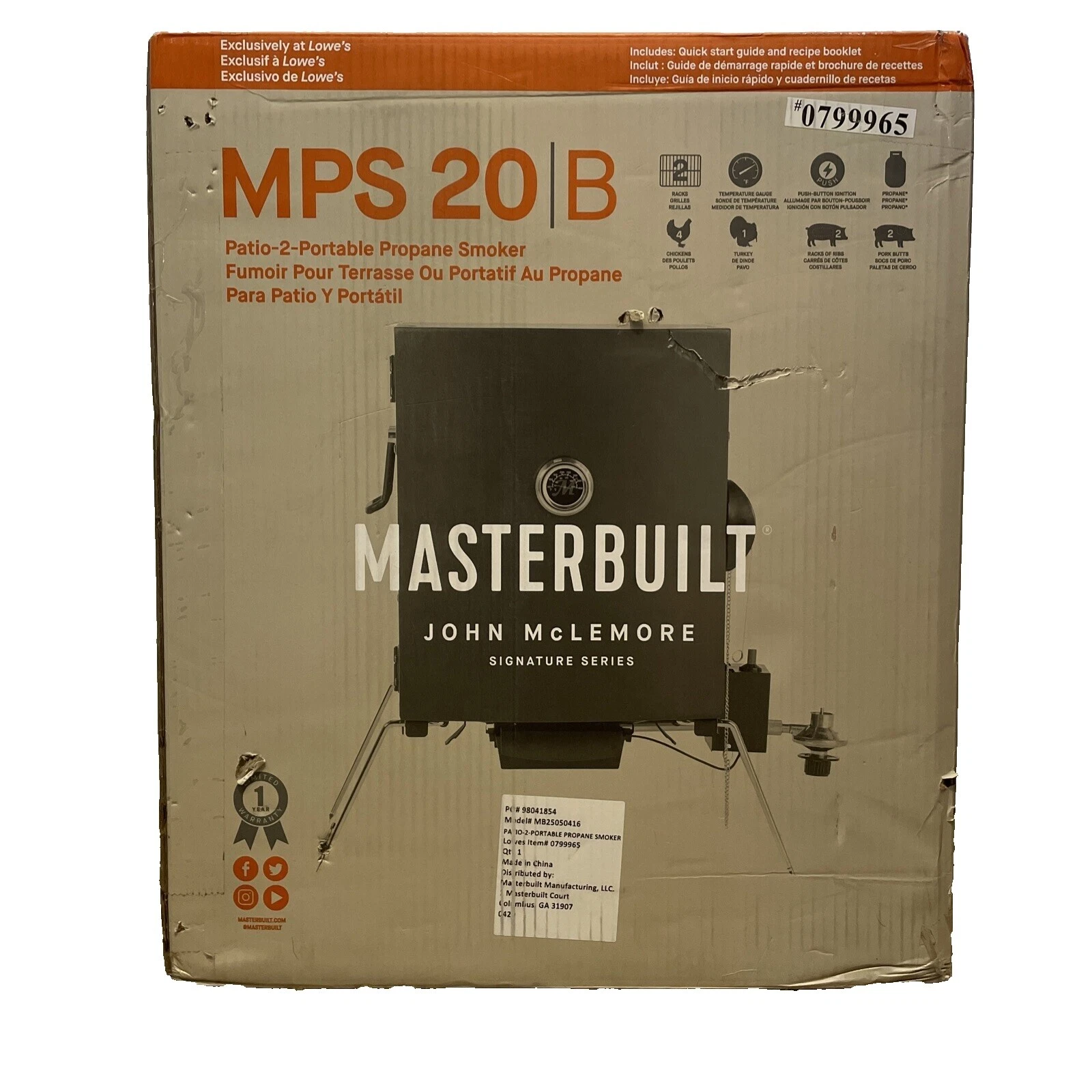 Masterbuilt Propano Barbacoas, parrillas y fumadores