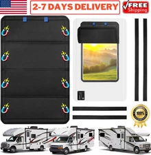 25"x16" Magnetic RV Door Window Shade Blackout Cover Foldable Camper Trailer UV