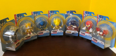Lot (7) 2023 Jakks Pacific Sonic The Hedgehog 2.5'' Figures Knuckles Tails Mecha