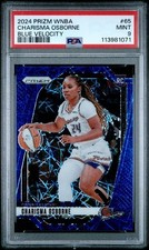 2024 PANINI PRIZM WNBA CHARISMA OSBORNE #65 BLUE VELOCITY PRIZM RC PSA 9
