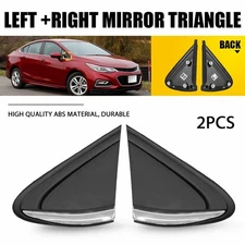 Front Door Mirror Triangle Corner Cover For 2016-2019 Chevrolet Cruze LH+RH 2X