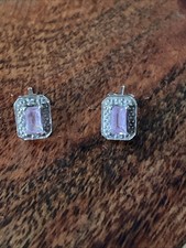 9ct Pink Sapphire Diamond Earrings