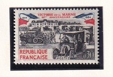 🦬Timbre France N°1429 - Luxe ** - Taxis de la Marne -  MNH**-1964🦬