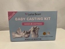 Luna Bean Baby Footprint  Hand Casting Kit   Premium Newborn - Missing 1 Cast